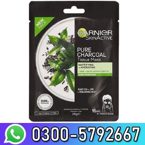 Pure Charcoal Tissue Face Mask in Pakistan