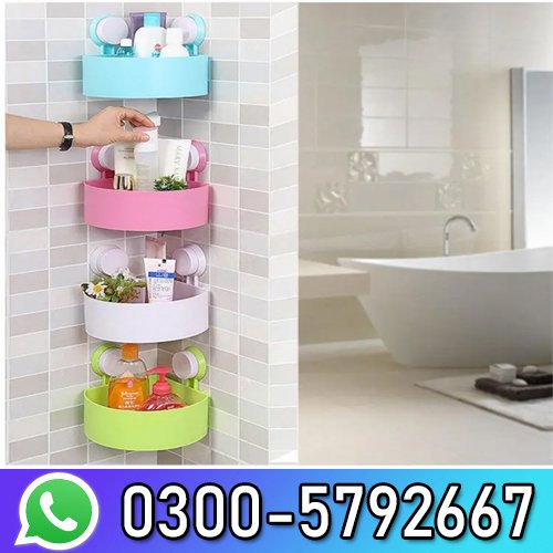 Bathroom Corner Shelf Plastic Wall Mount Shower Price in Pakistan