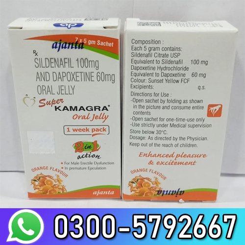 Sildenafil 100mg And Dapoxetine 60mg Oral Jelly in Pakistan
